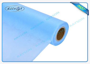 40GSM μίας χρήσης μπλε/άσπρο υφαμένο ύφασμα επίπλων μη αντιβακτηριακό για την ιατρική χρήση