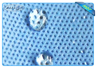 Νερού απόδειξης ωοειδές ύφασμα χρώματος SMS σχεδίων άσπρο υφαμένο μη για την υγειονομική μανσέτα ποδιών πετσετών