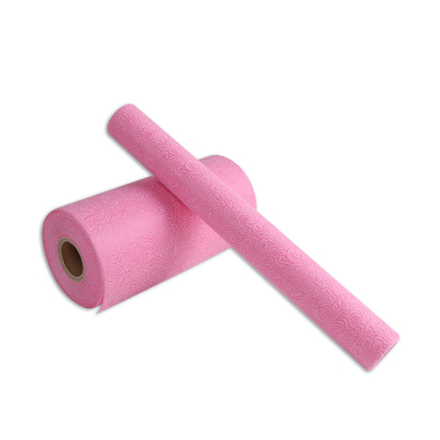 Ροζ ανάγλυφο Pp Μη υφαντό χαρτί περιτυλίγματος Υλικό συσκευασίας δώρου