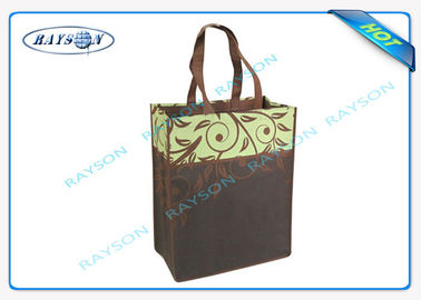 Ανθεκτικές και ανακύκλωσης τσάντες υφάσματος PP μη υφαμένες με το λογότυπο Priniting, τσάντα Tote με τη μακριά λαβή